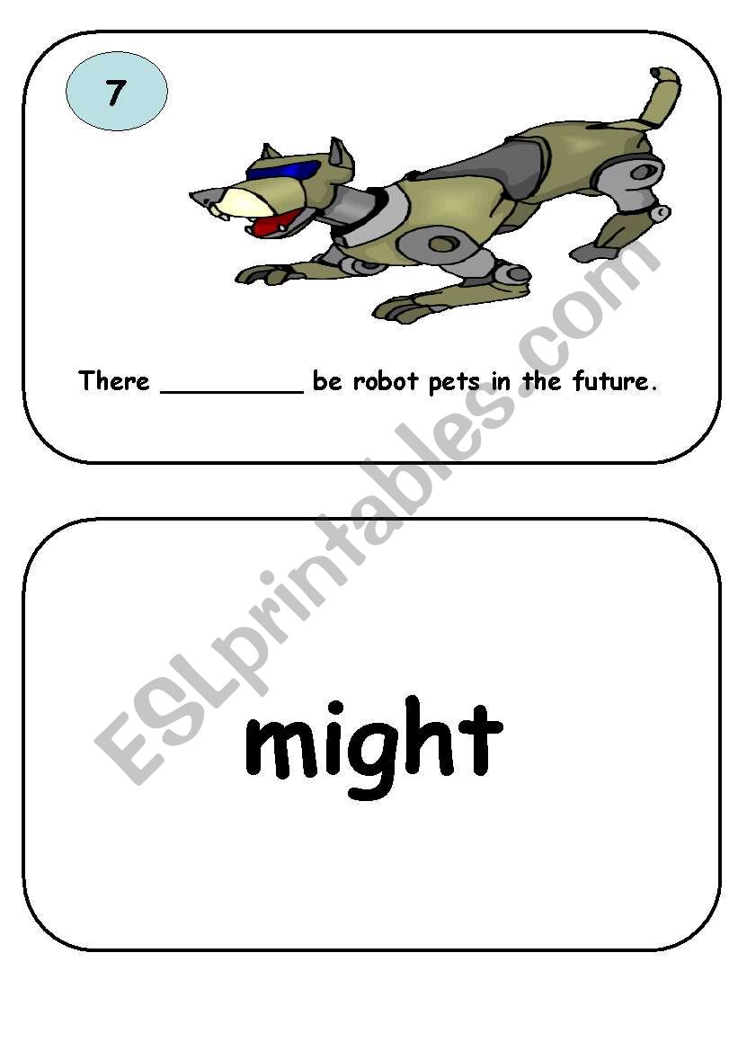 Future Flash Cards 7 of 12 worksheet