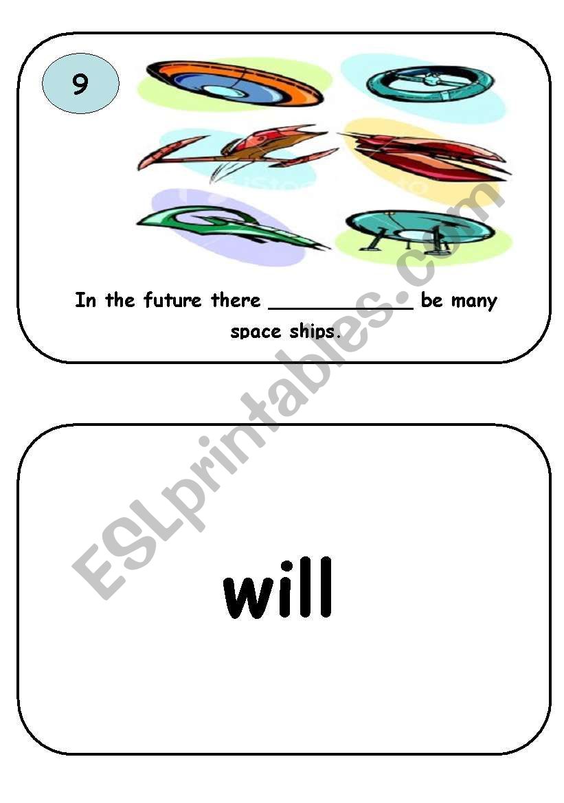 Future Flash Cards 9 of 12 worksheet
