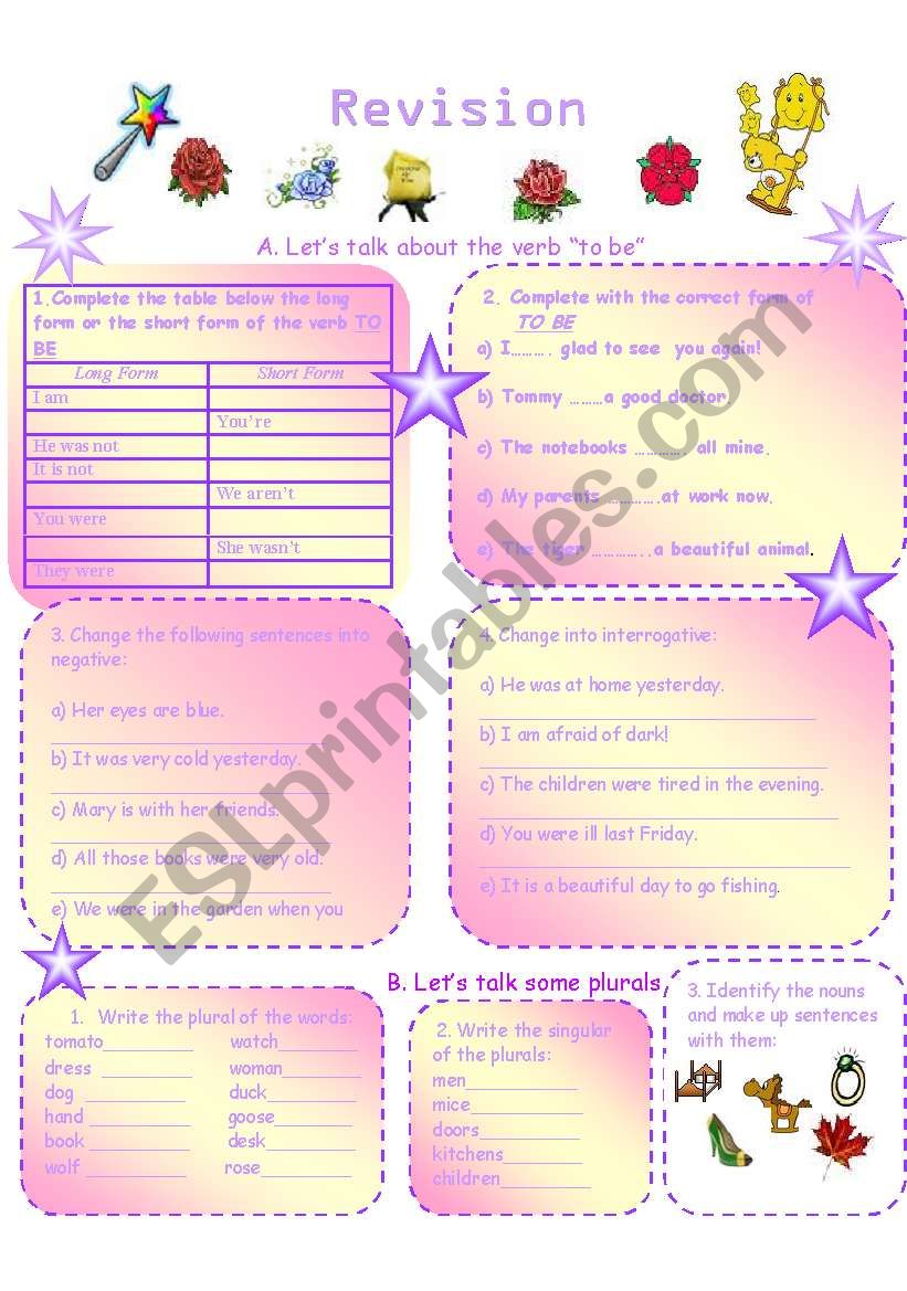 Revision worksheet