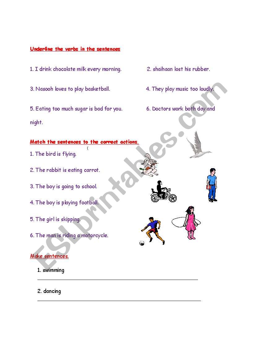 verbs worksheet