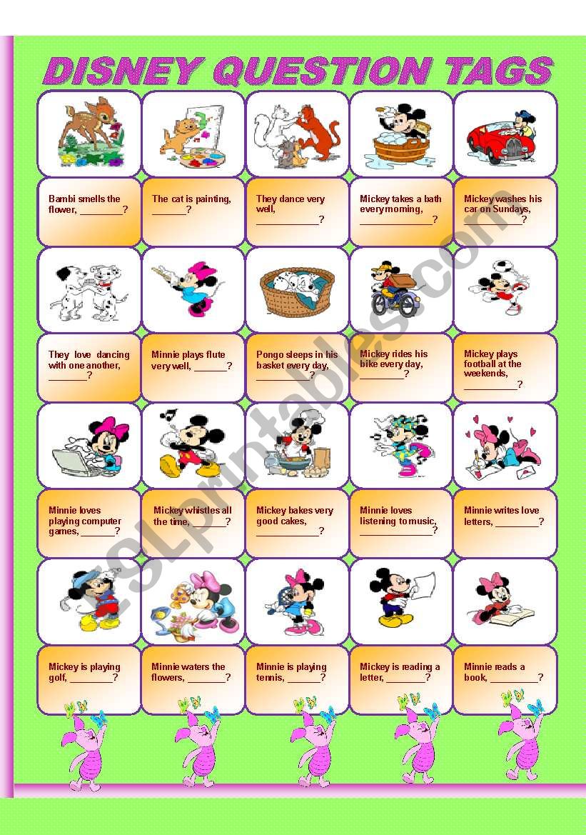 Disney Question Tags worksheet