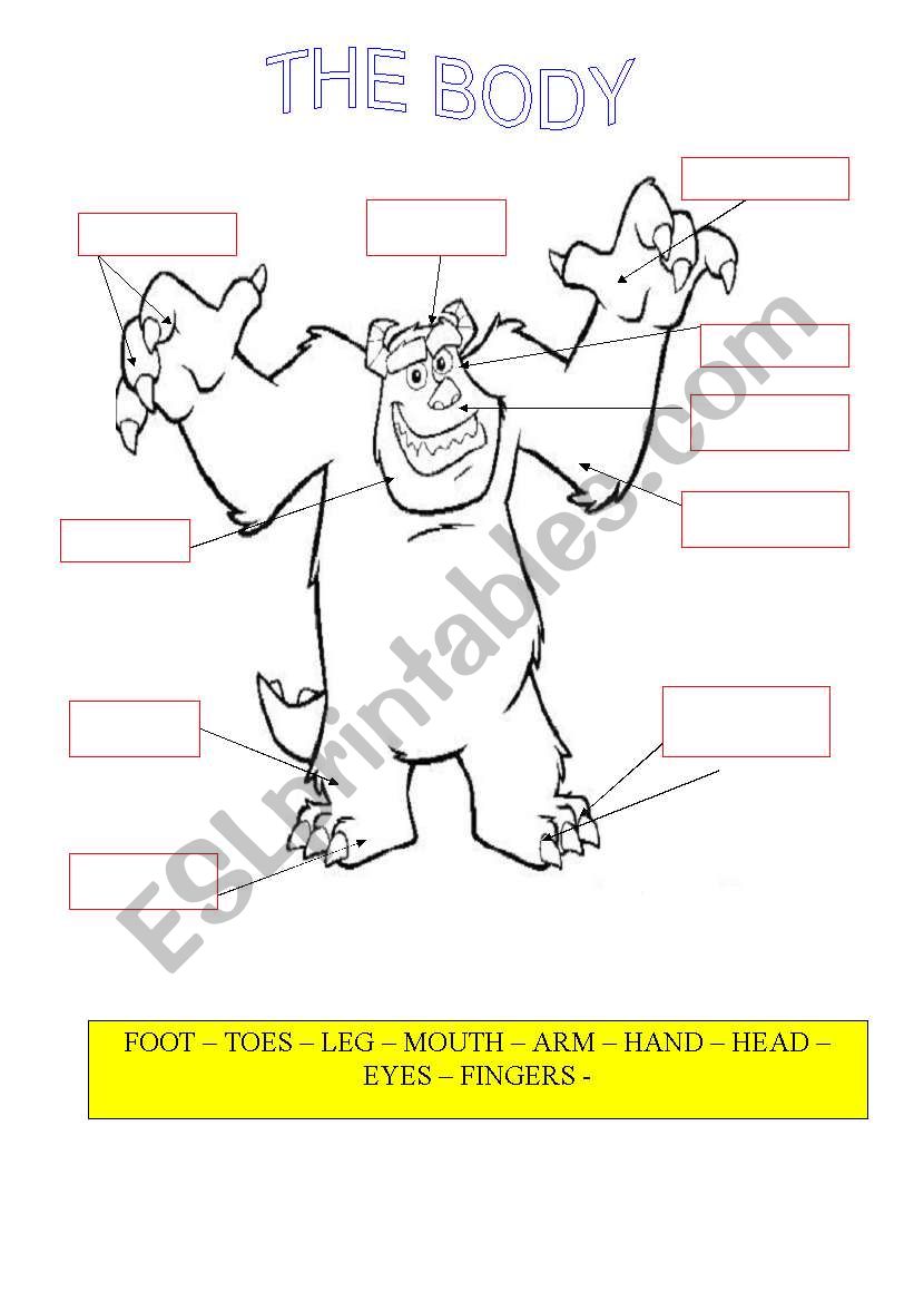 Body Parts worksheet