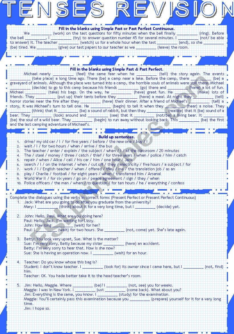 past-tenses-revision-interactive-worksheet