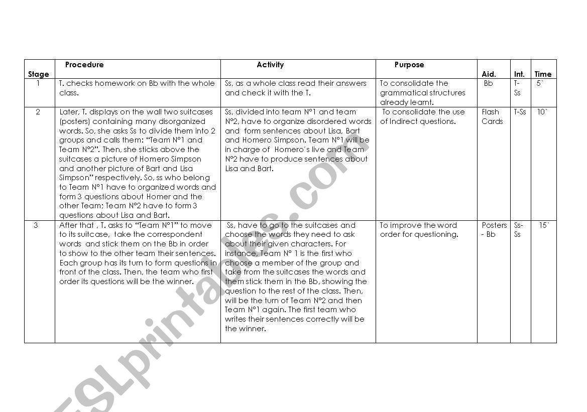 Indirect questions worksheet