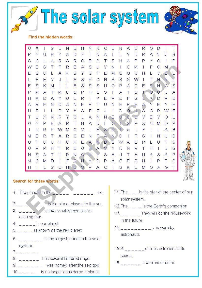 The solar system wordsearch : planets and more