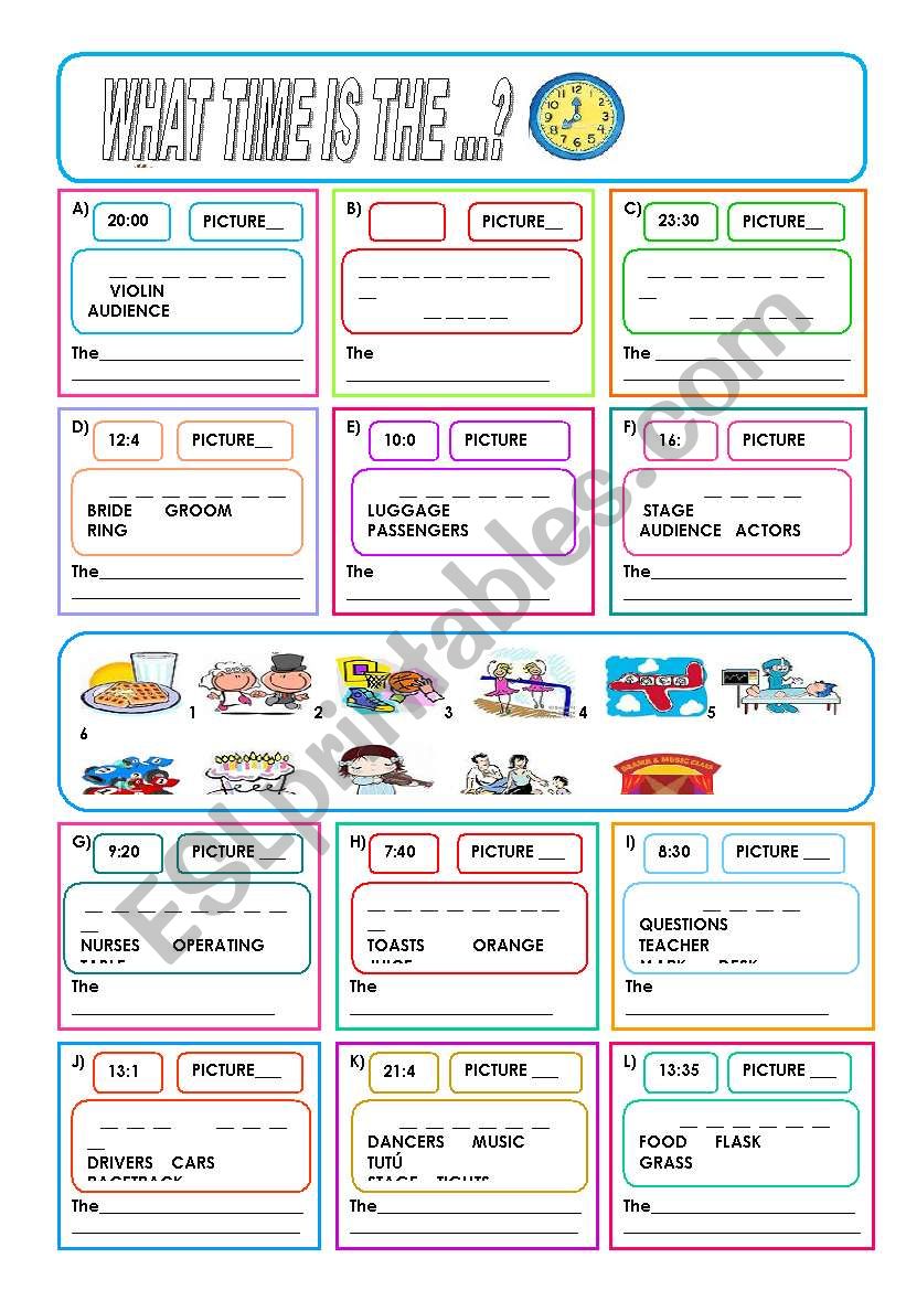 WHAT TIME IS THE...? worksheet