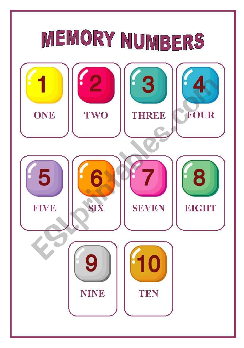 NUMBERS worksheet