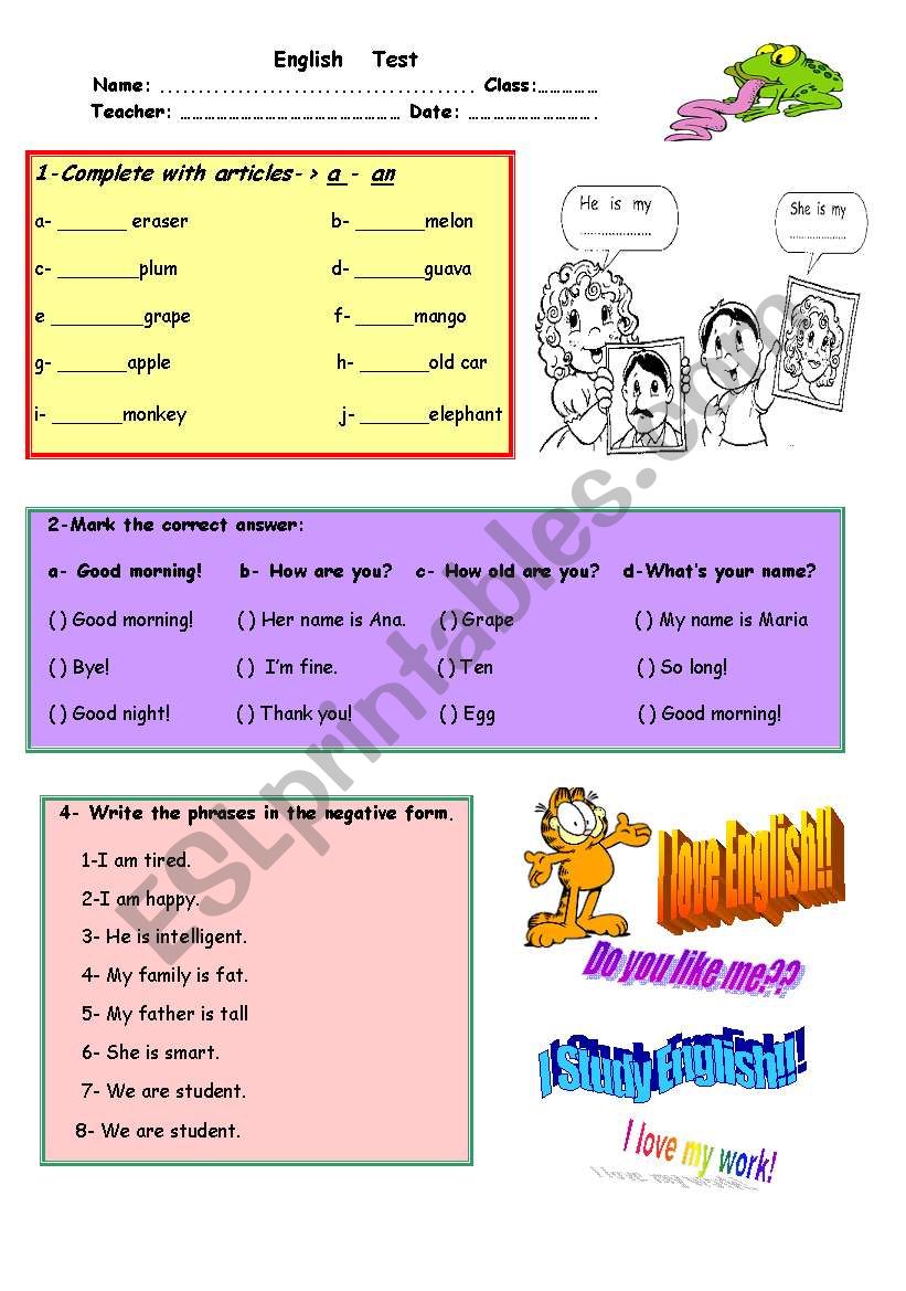 Test worksheet