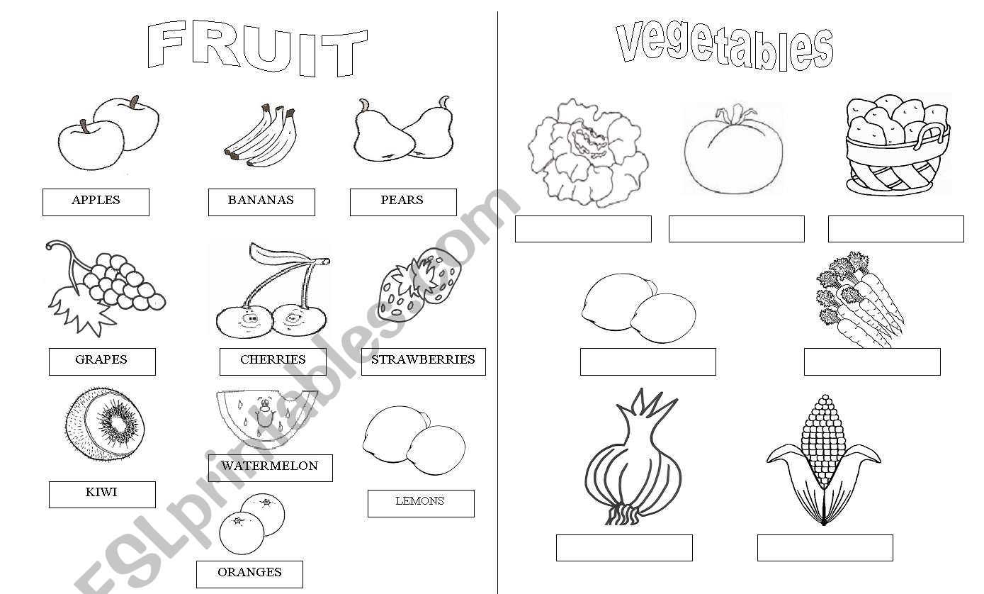 Food - Part 1 and 2 . Fruit and vegetables 