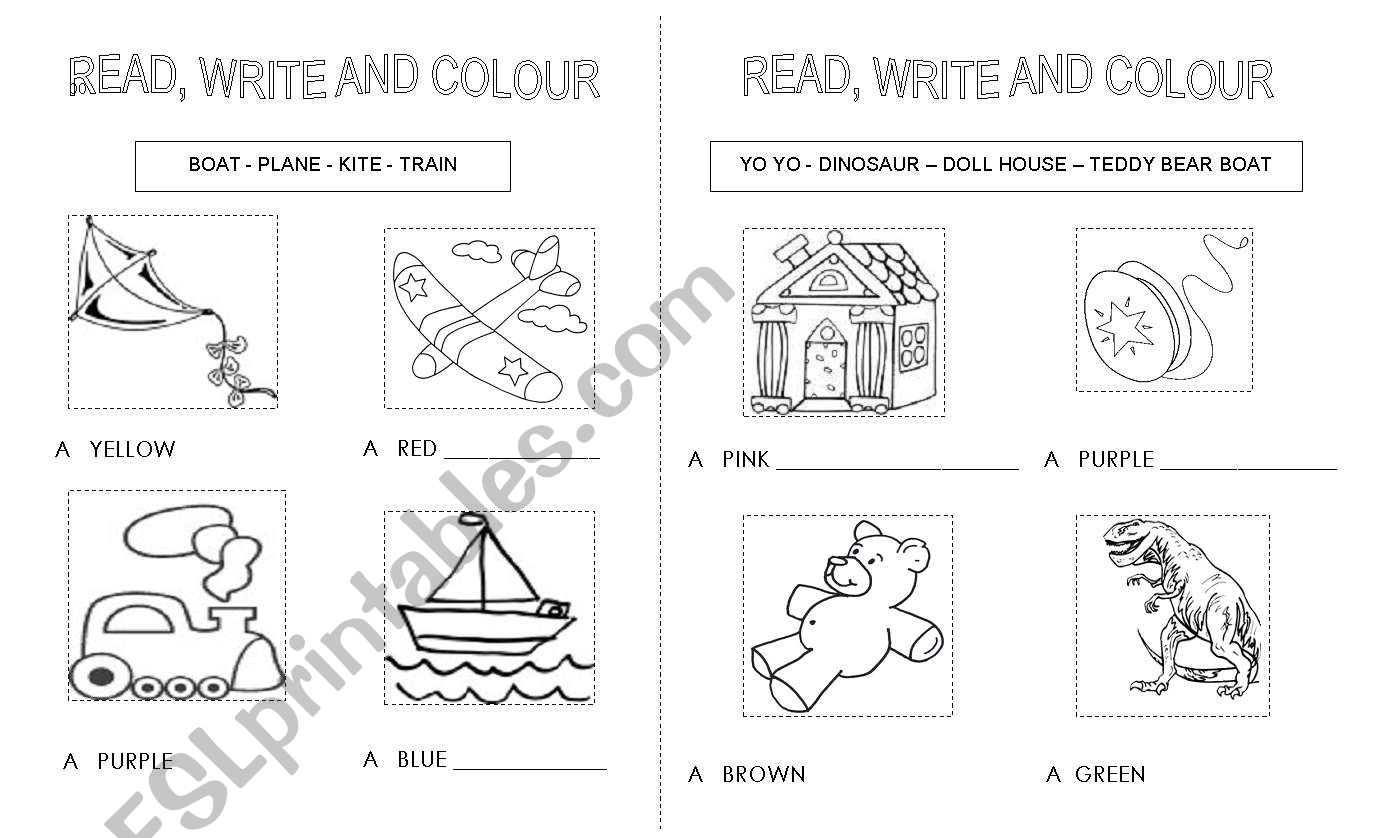 TOYS worksheet