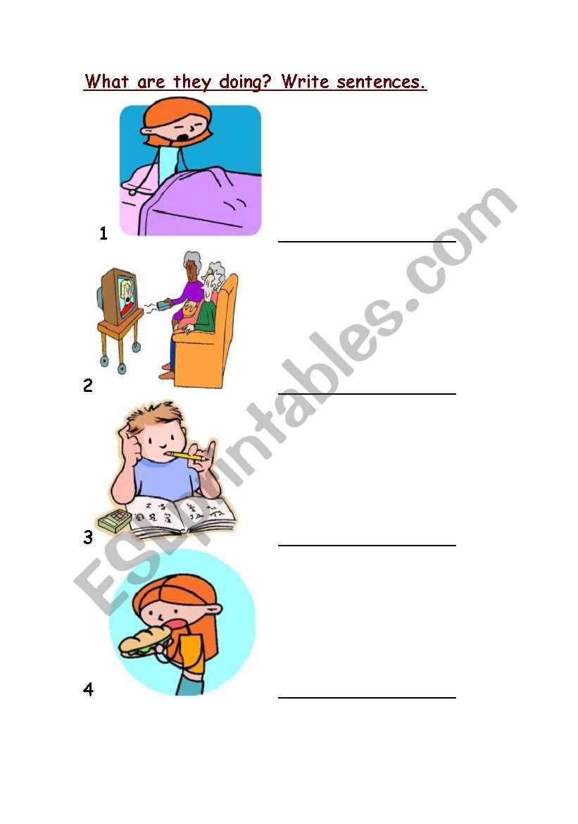 Present Continnuous worksheet