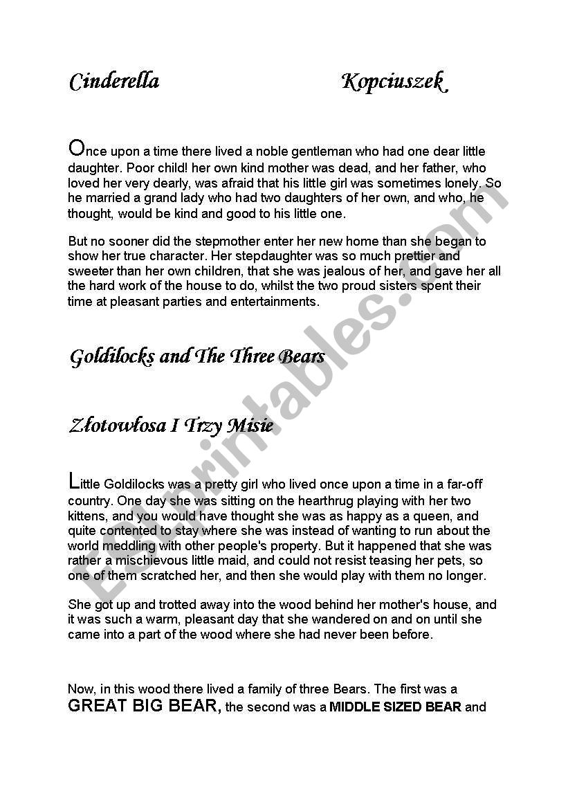 Fairy Tales worksheet