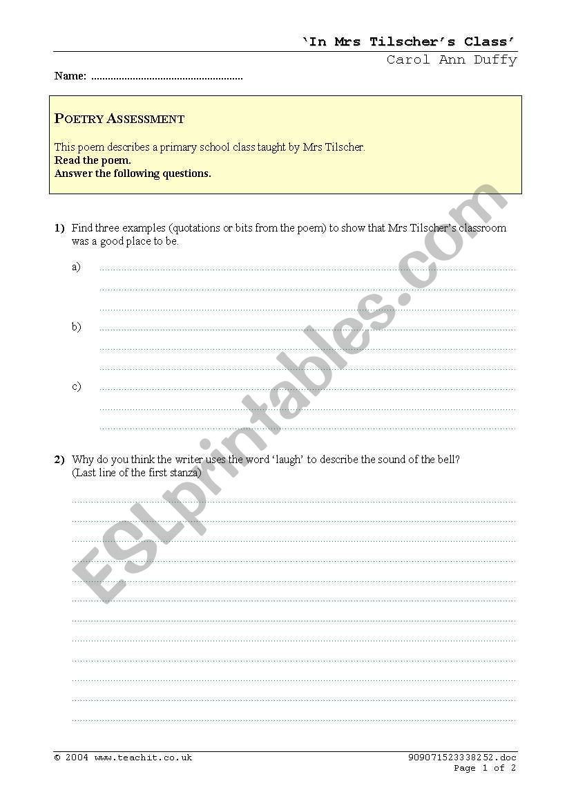 mrs tilscher worksheet