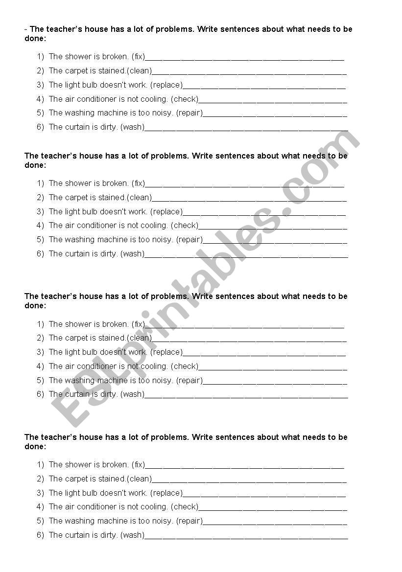 Have something done worksheet