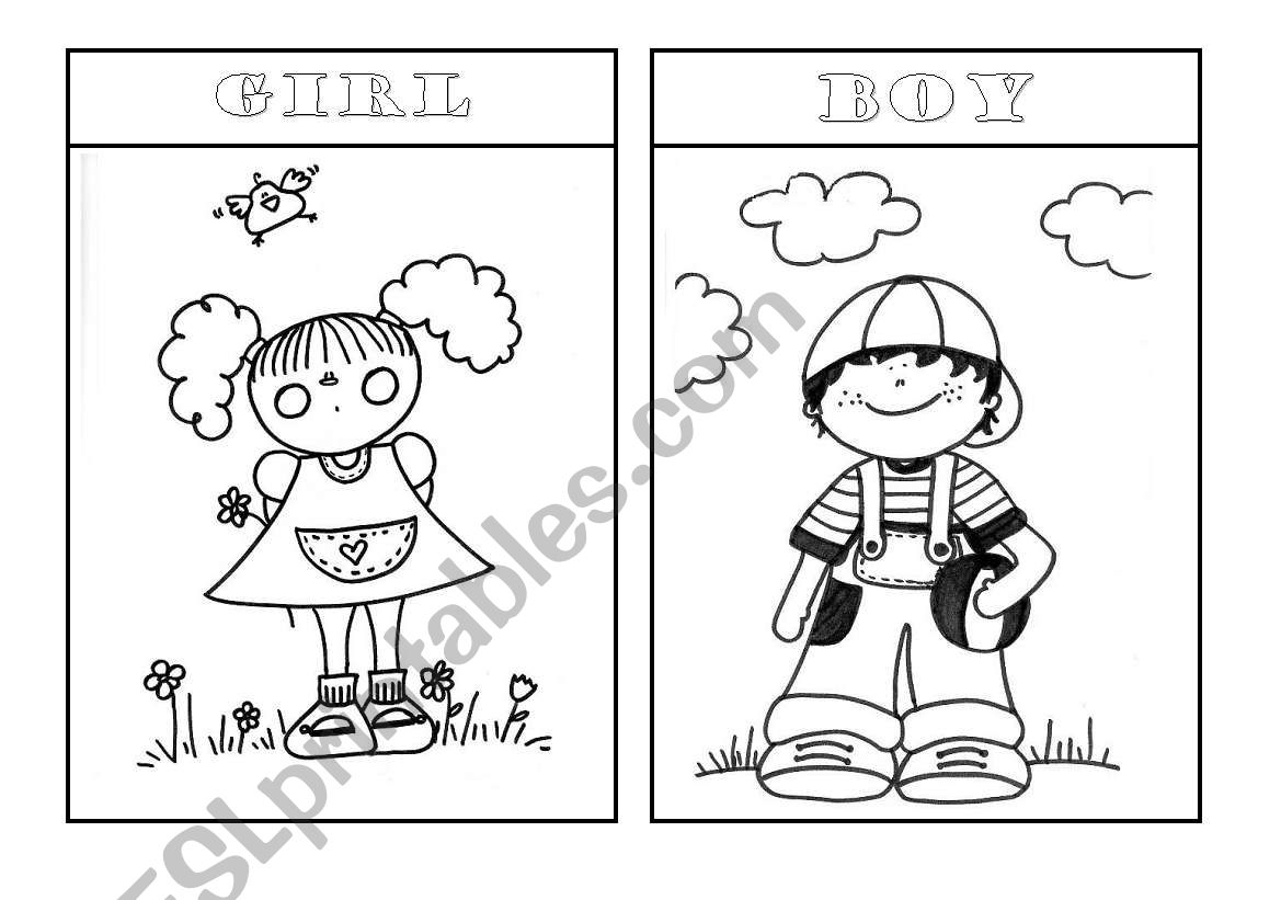 girl and boy worksheet