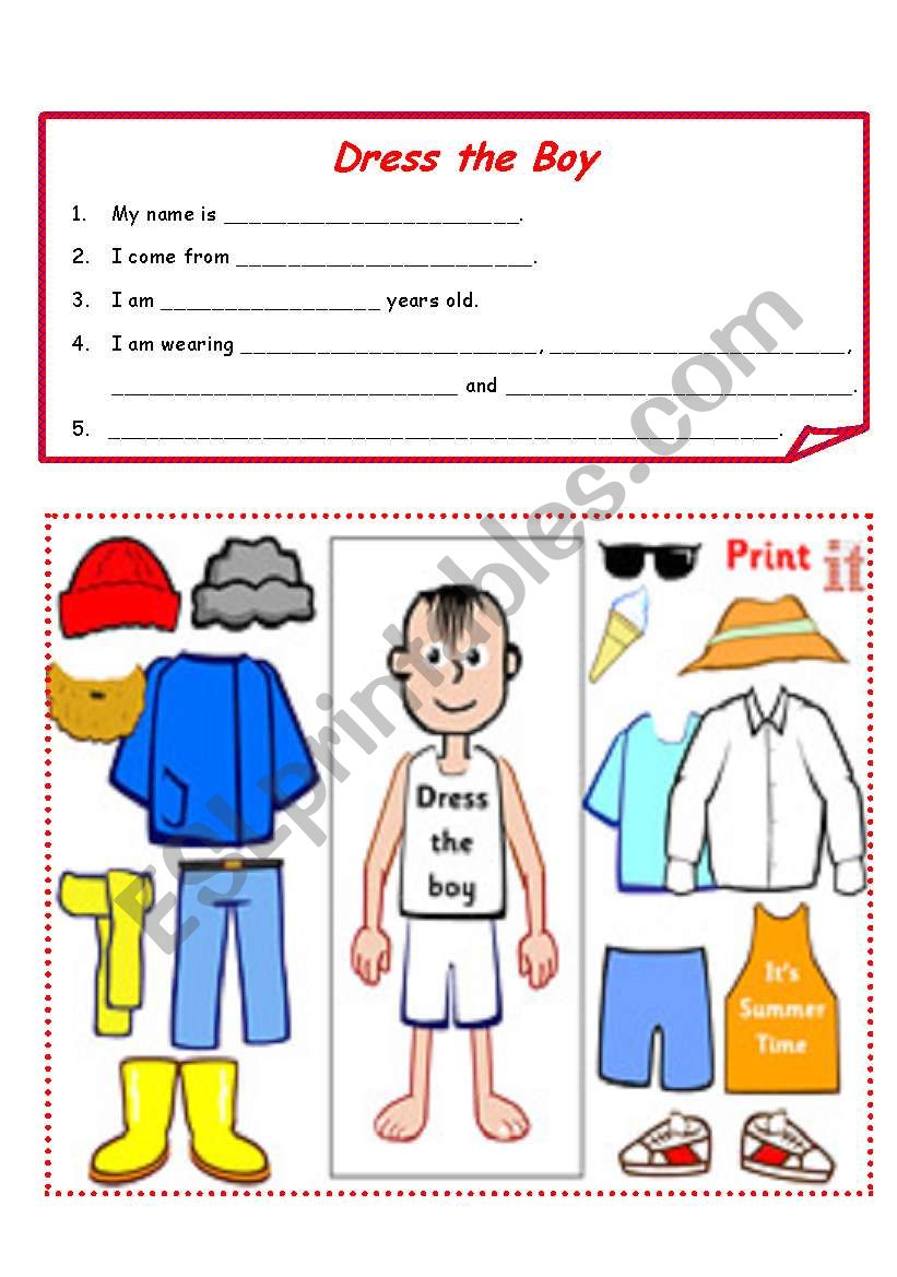 Craft and writing worksheet