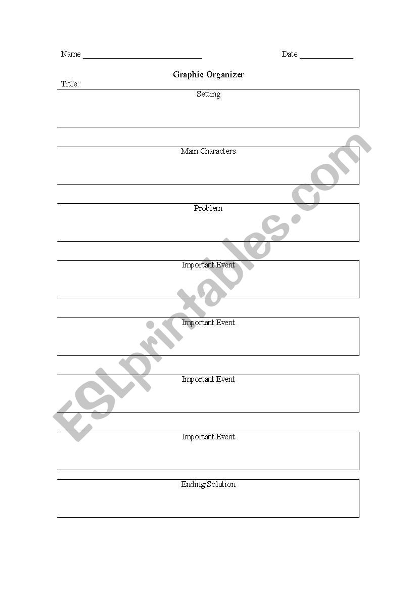 Graphic Organizer worksheet