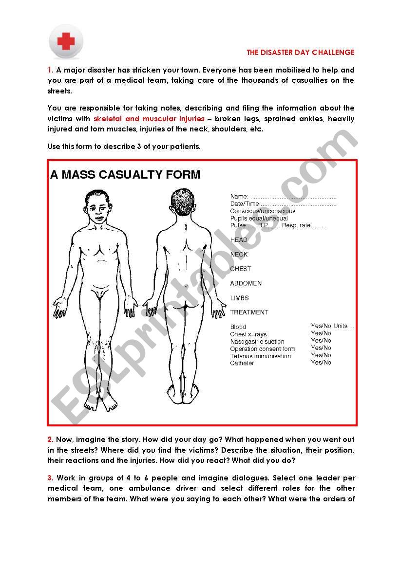 The Disaster Day Challenge worksheet