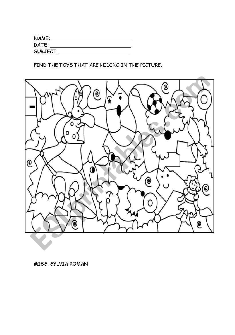 toys puzzle worksheet