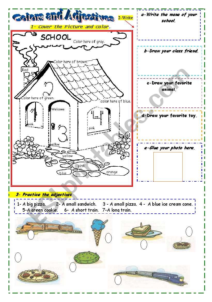 Colors And Adjectives ESL Worksheet By Neusamar