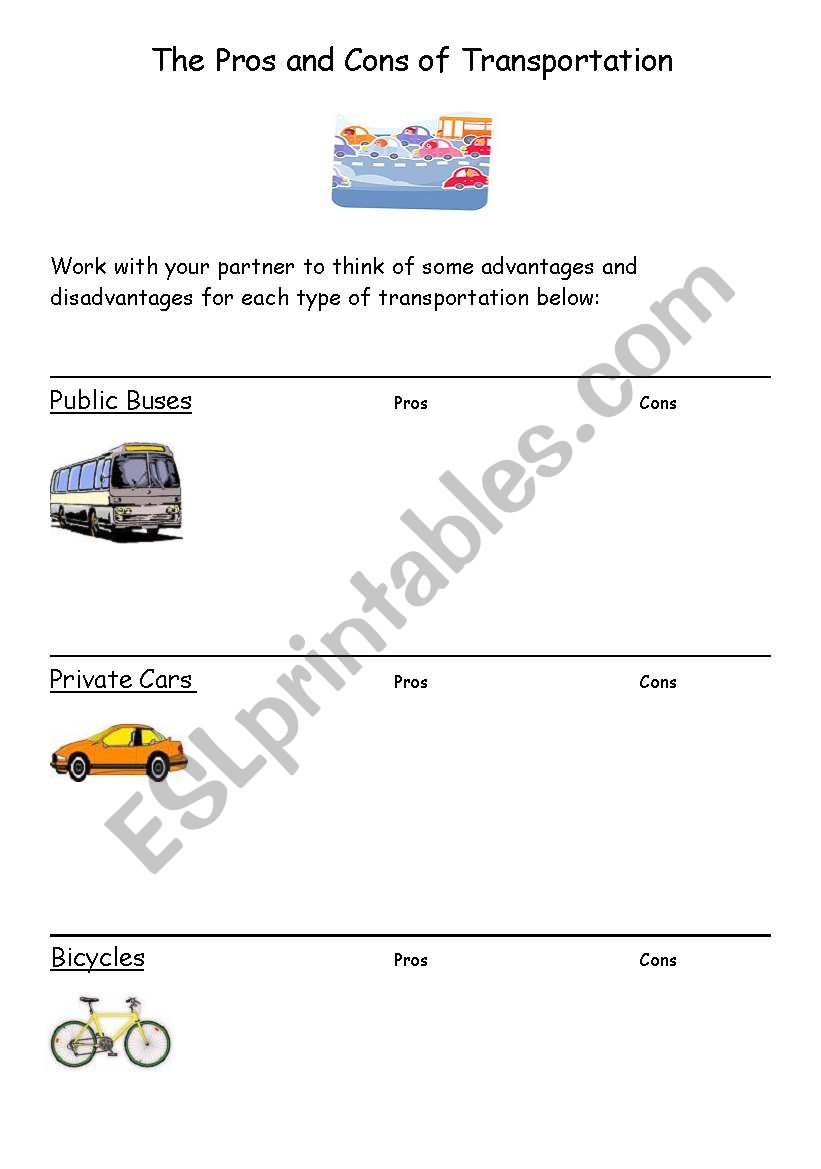 The Pros and Cons of Transportation
