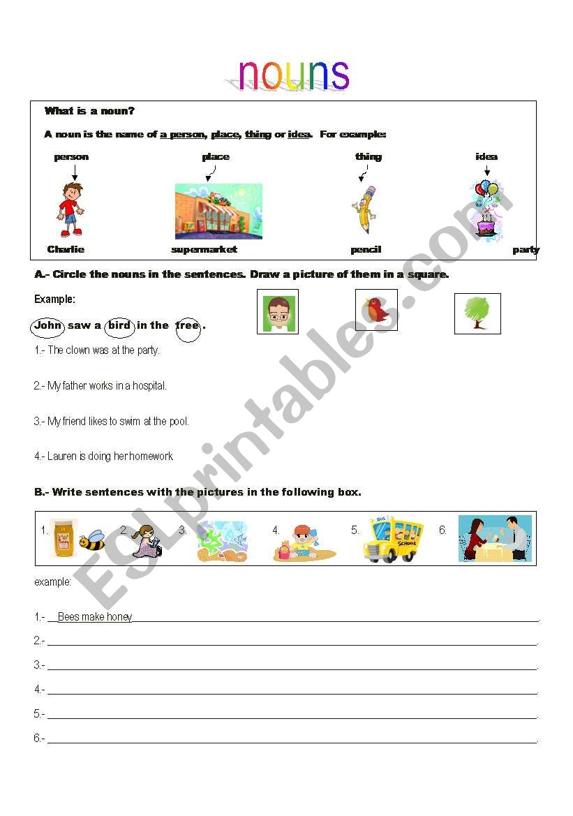 nouns worksheet