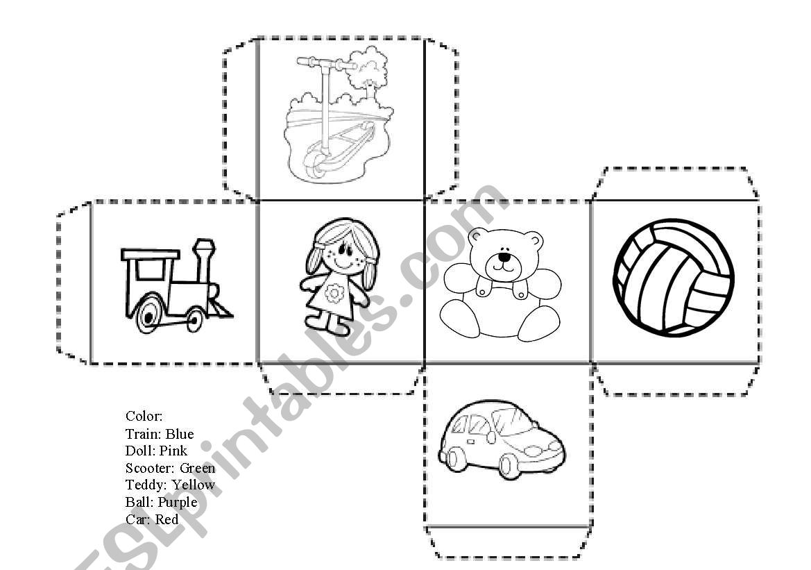 toys and colors worksheet