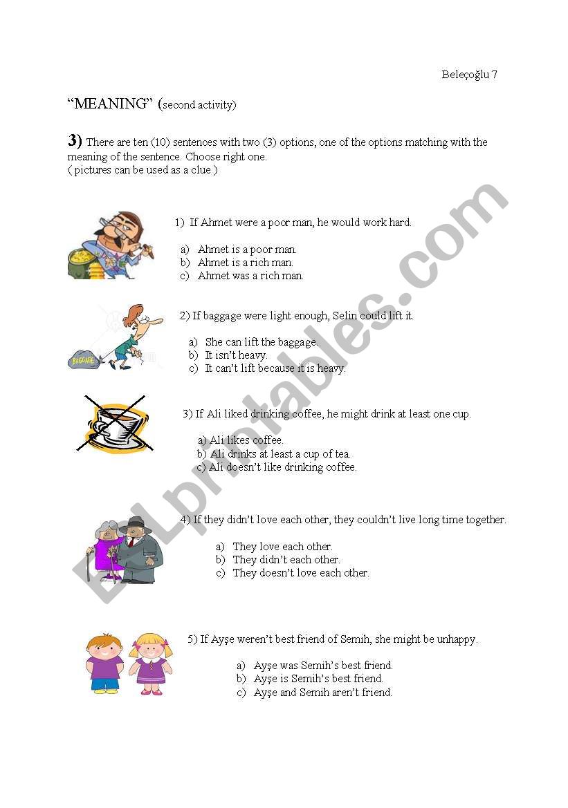 conditionals tpe 2 worksheet