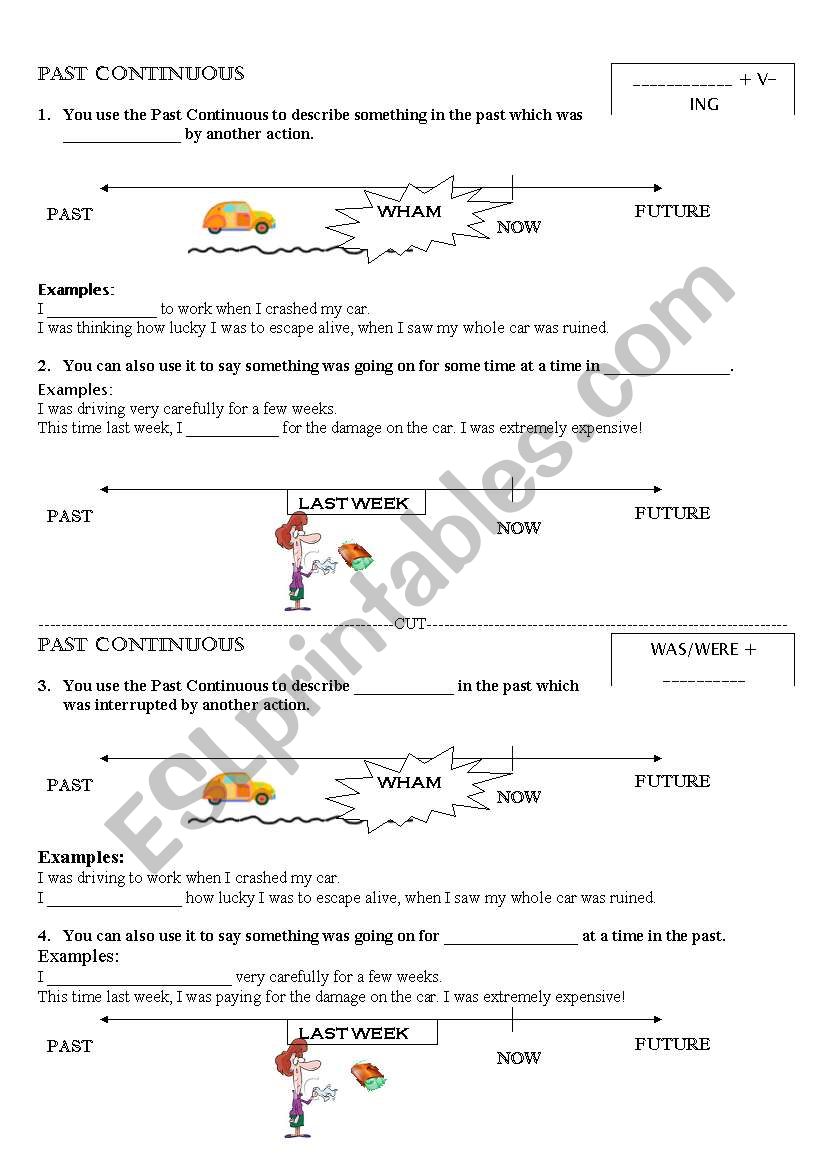 Past Continuous grammar sheet worksheet