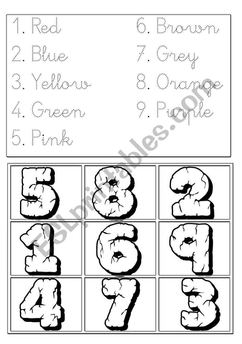 COLOURS worksheet