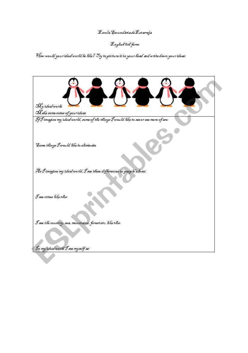 An Ideal World worksheet