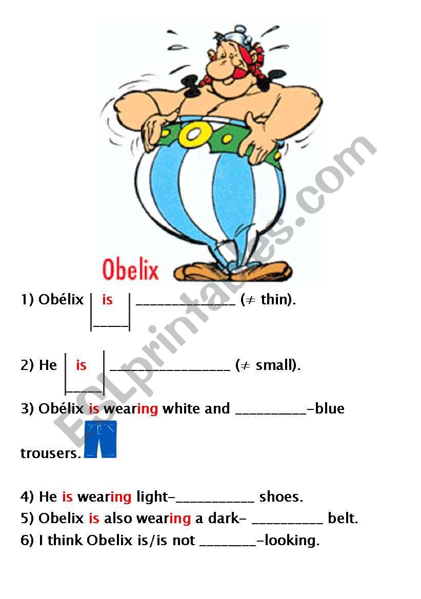 What is Obelix like? worksheet