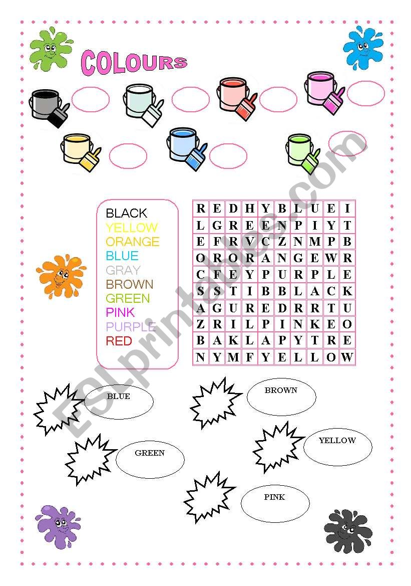 COLOURS worksheet