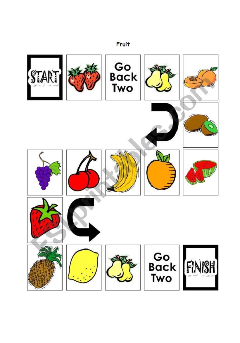 Fruit - Game worksheet