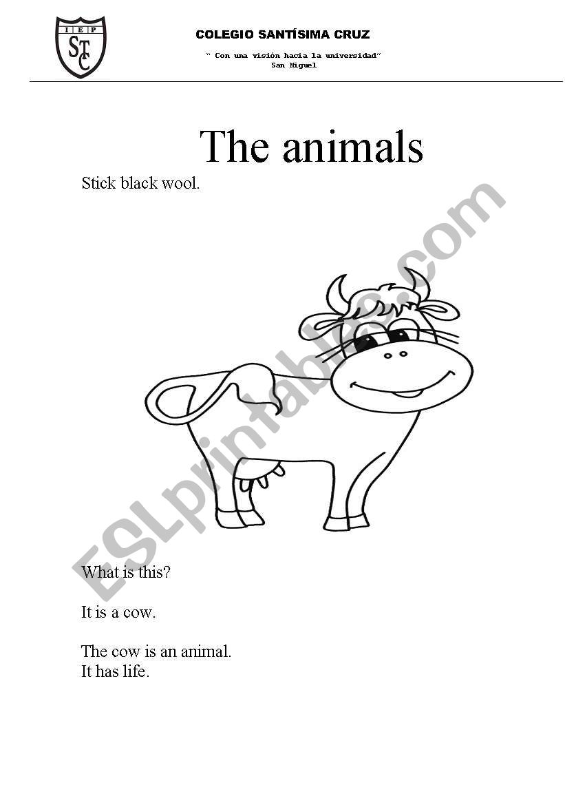 animals worksheet