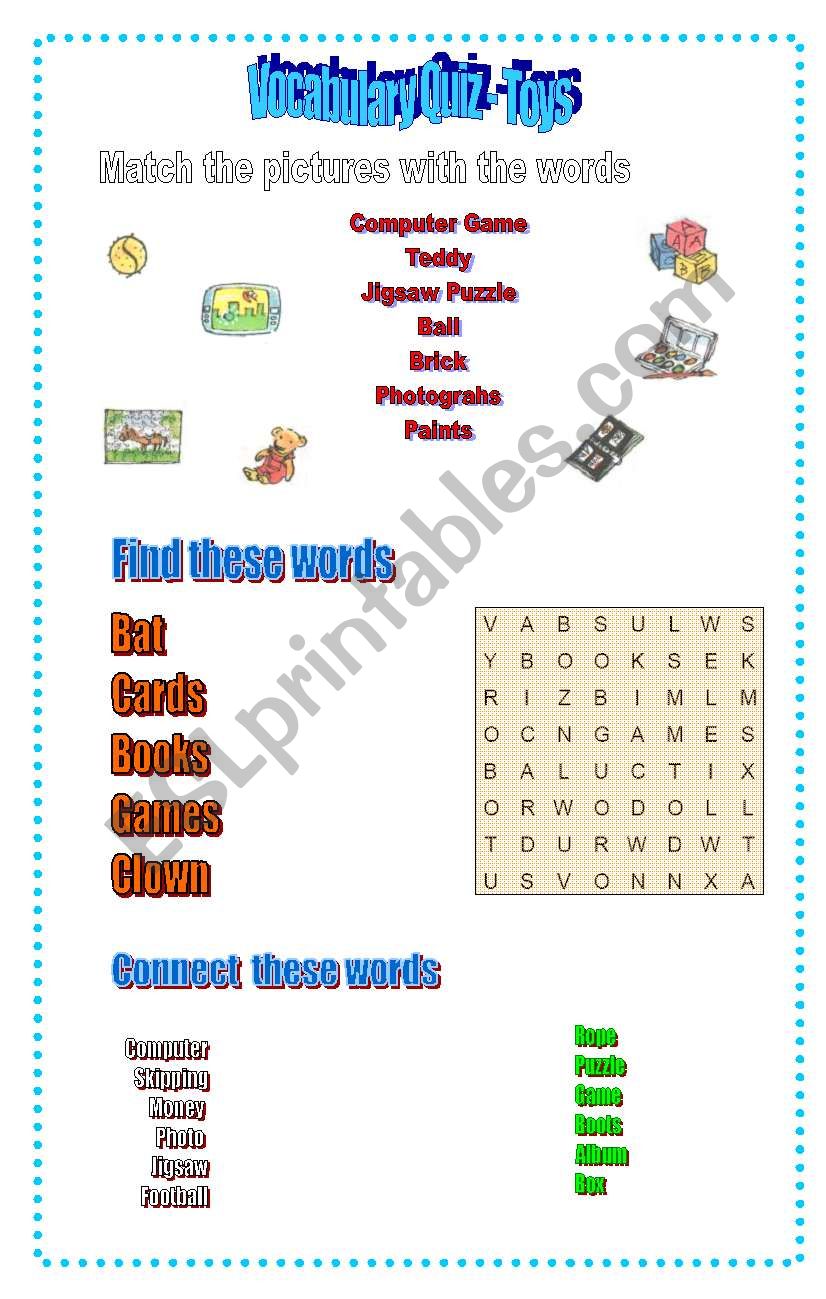 Toys  worksheet