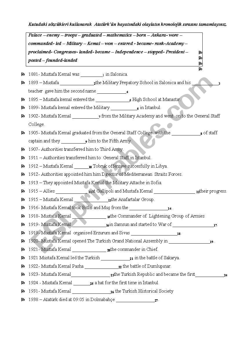 independence war worksheet worksheet