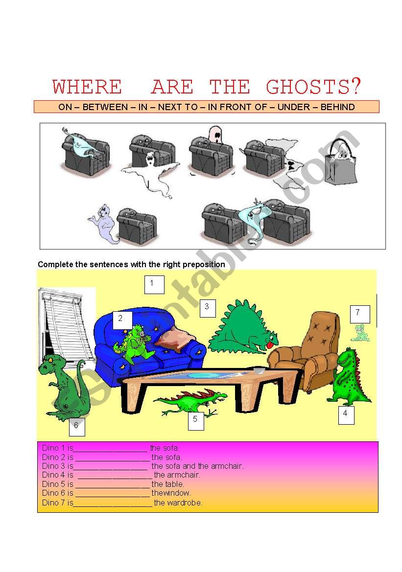 WHERE ARE THE GHOSTS? worksheet