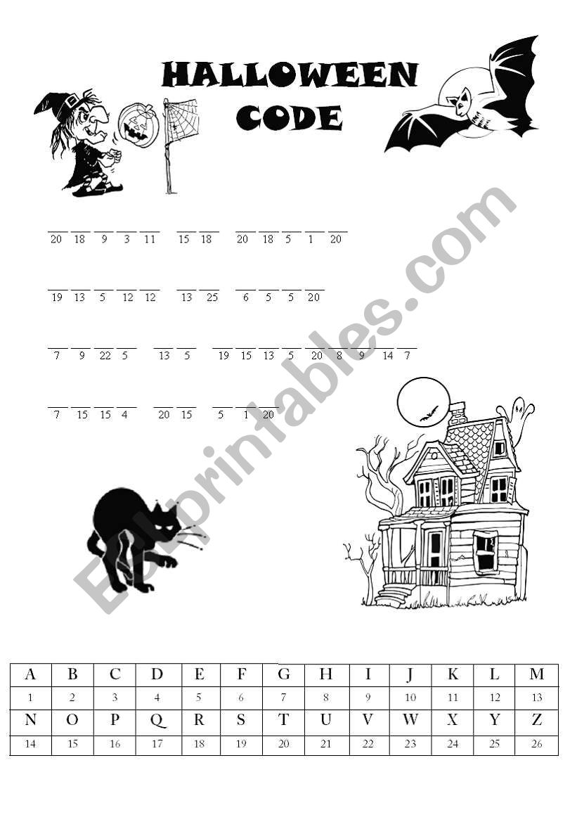 halloween code - find the saying