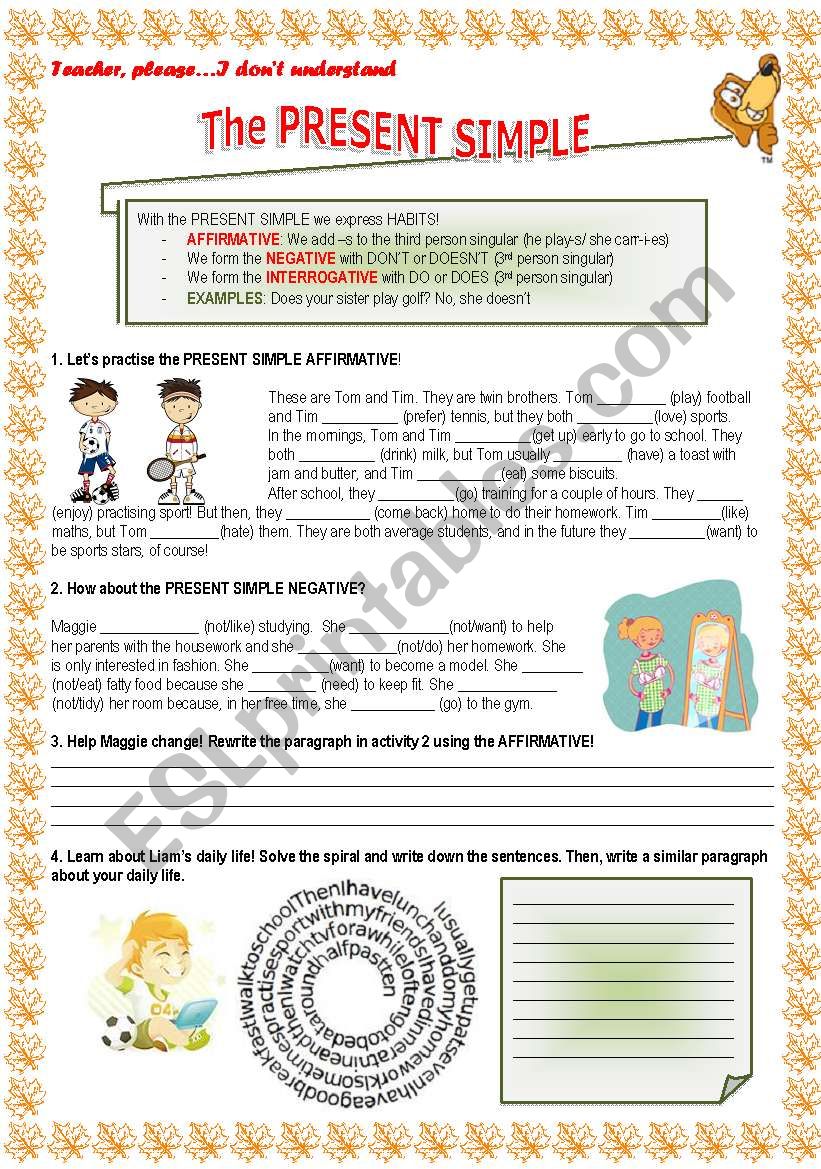 The Present Simple worksheet