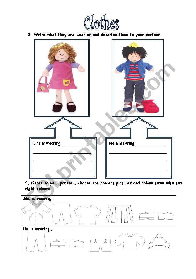 Clothes A worksheet