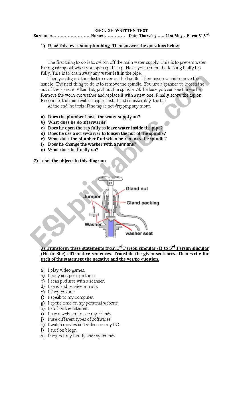 The second version of technical vocabulary test