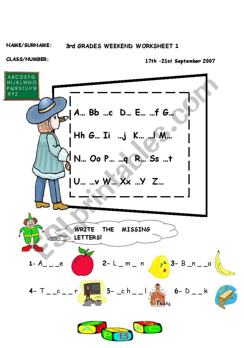 COLOURS,NUMBERS AND ALPHABET WORKSHEET (2PAGES)