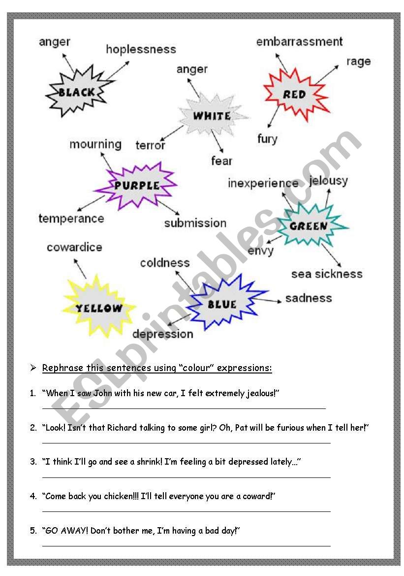 Colours & Feelings: expressions (2/2)