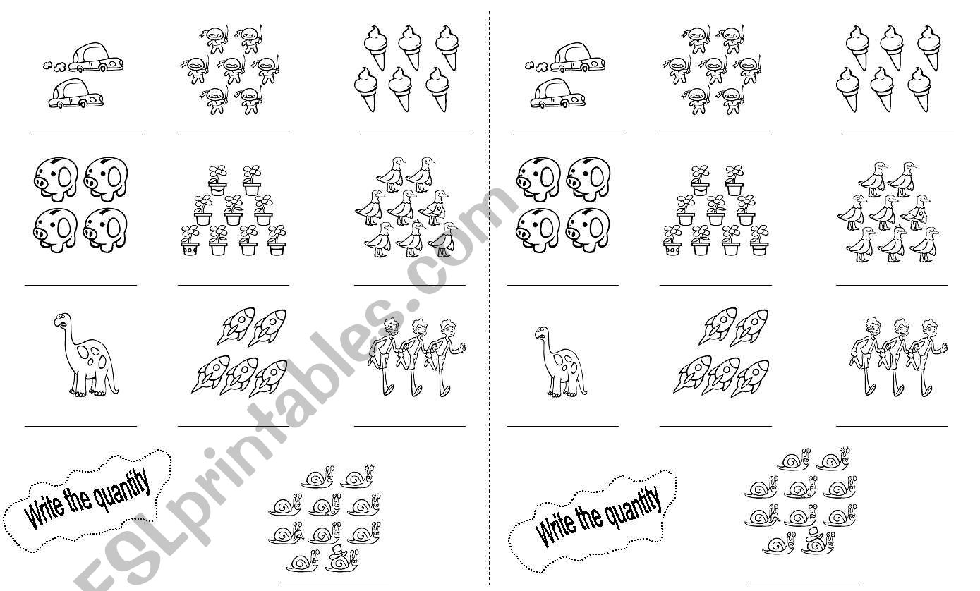 Numbers 1-10 worksheet