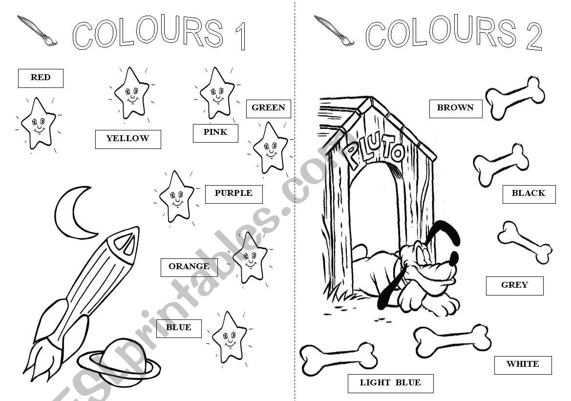 Colours Register worksheet