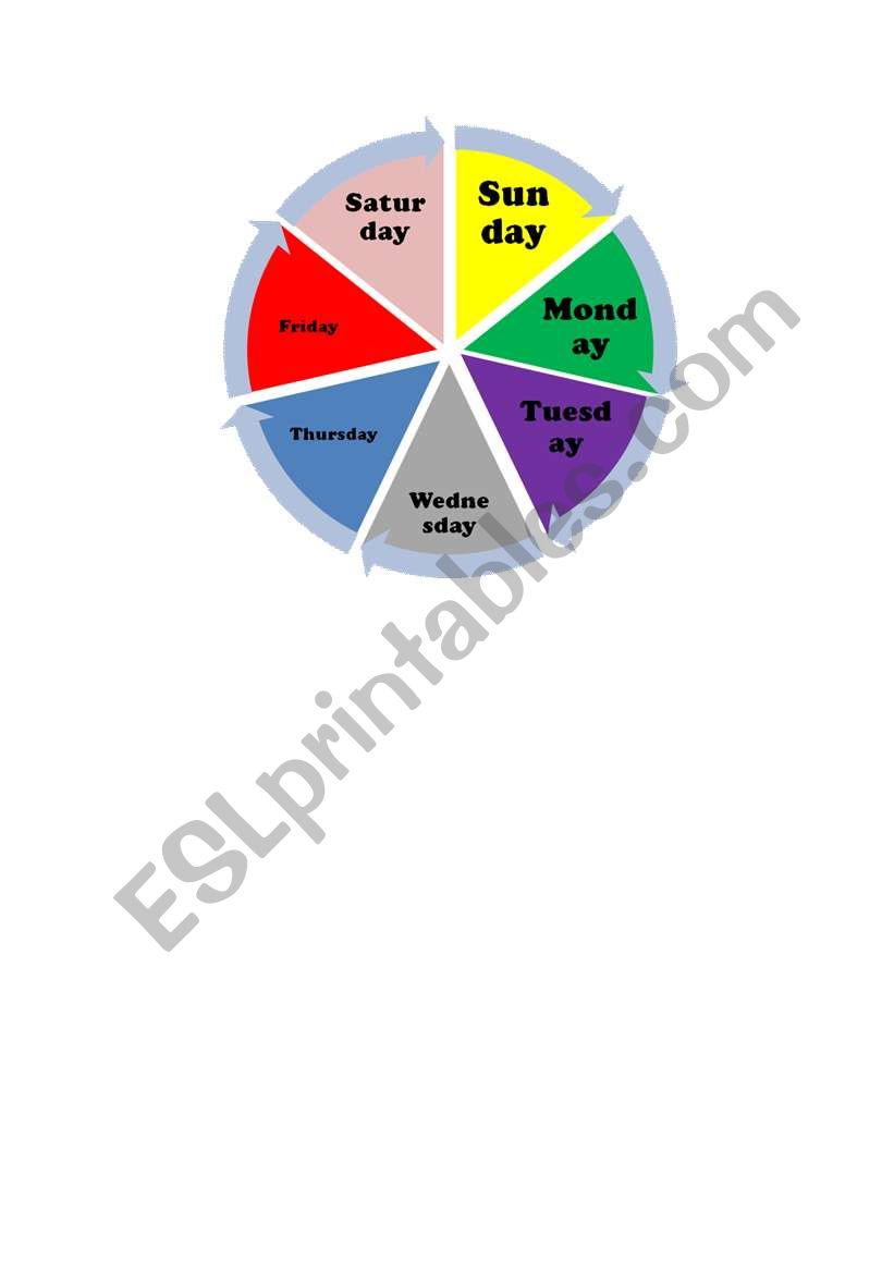 wheel days of the week worksheet