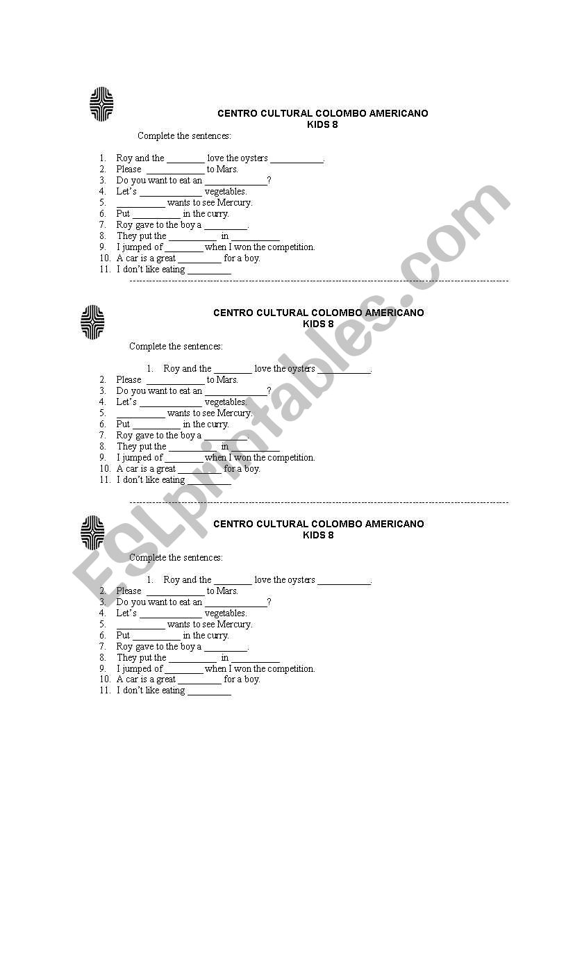  oy oi sound  worksheet