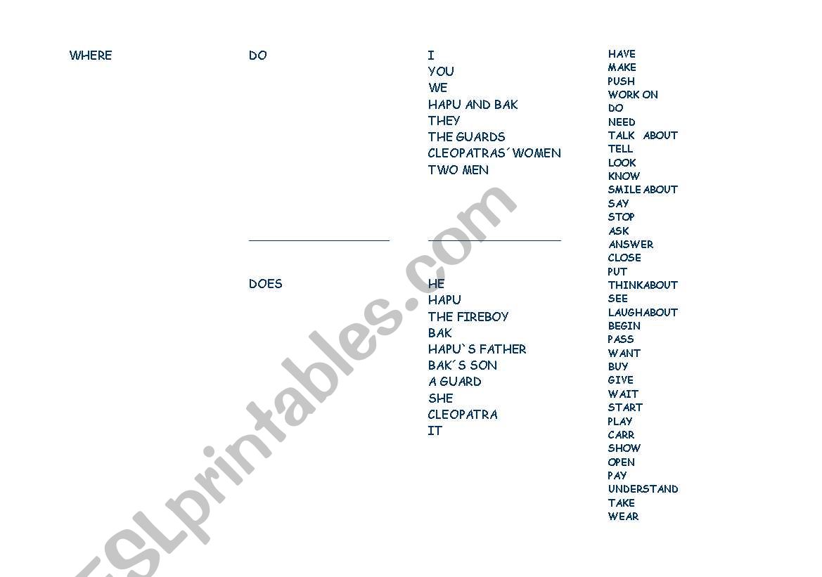 questions with where worksheet