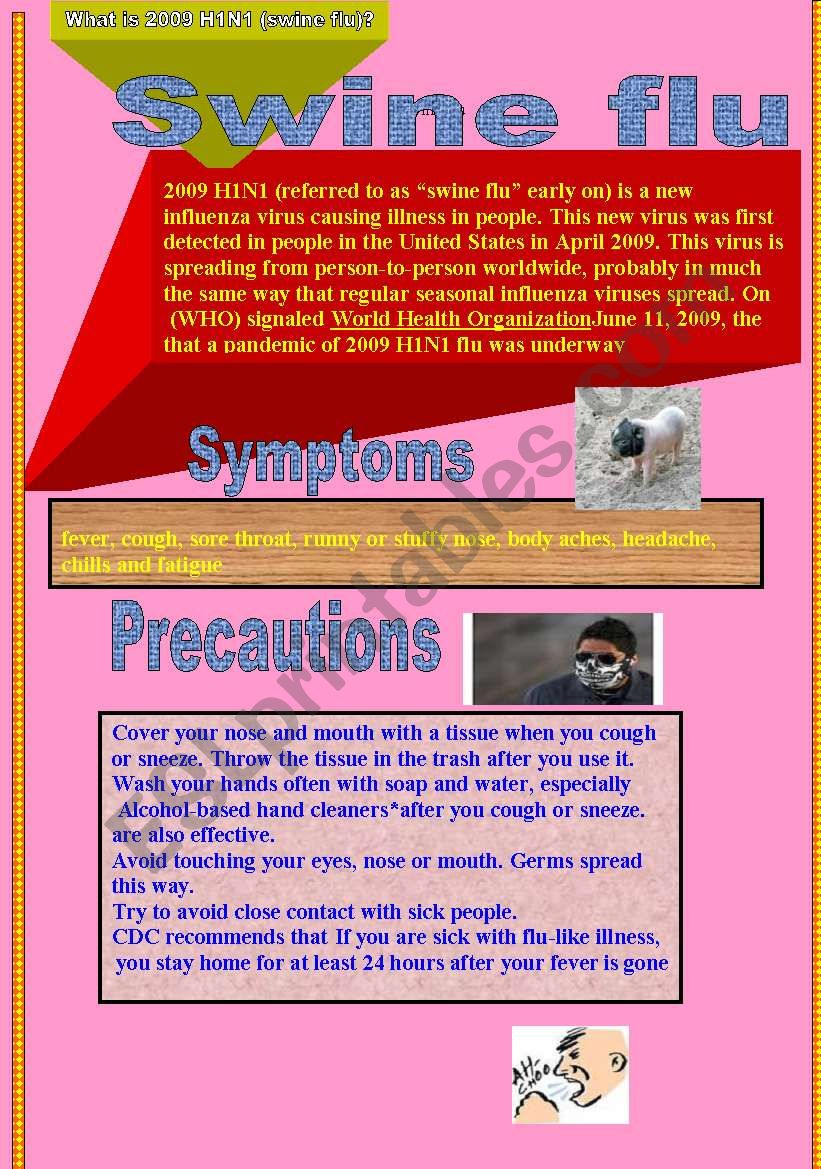 Swine Flu,what it is,symptomsand precautions